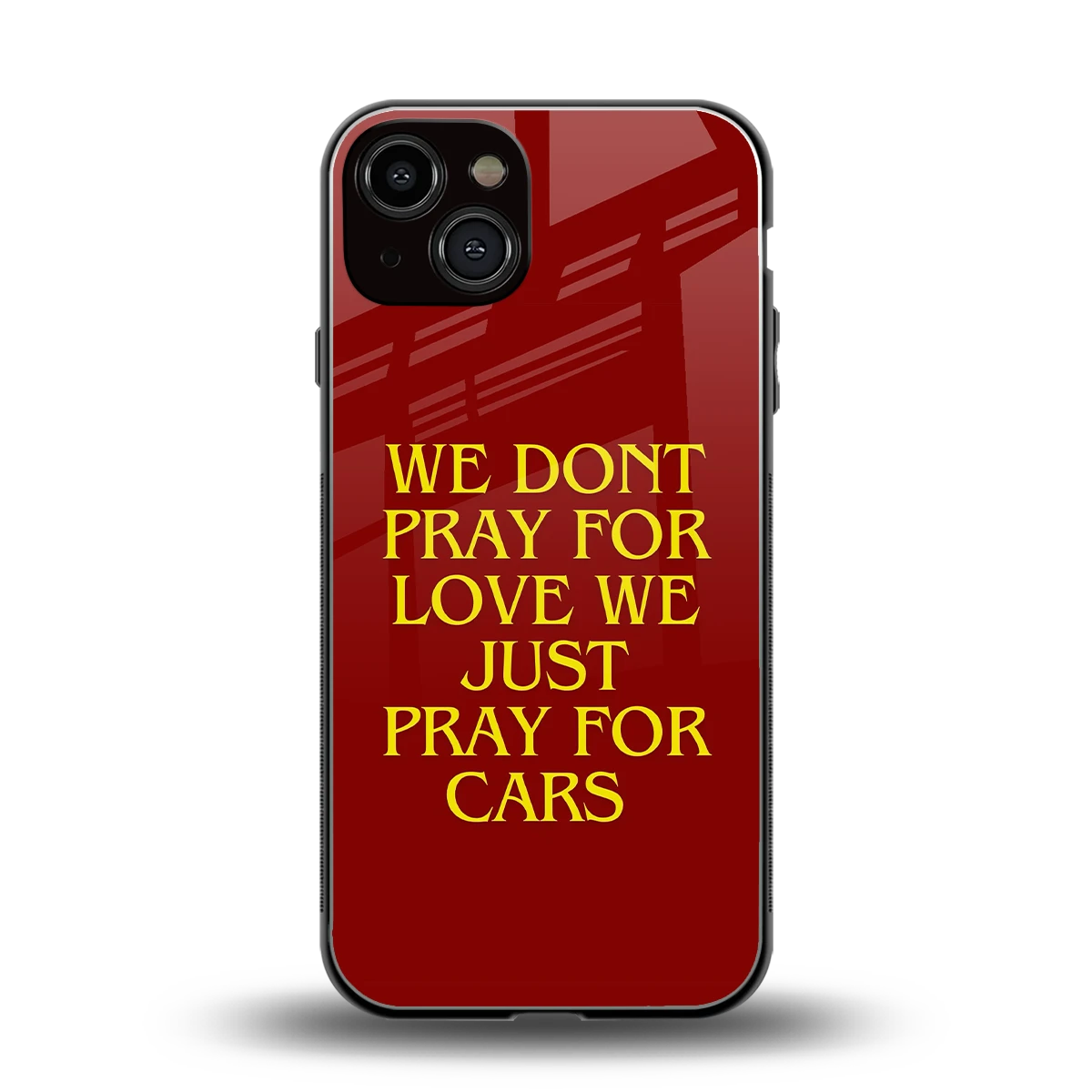 Pray For Cars back phone cover | glass case for iphone 14