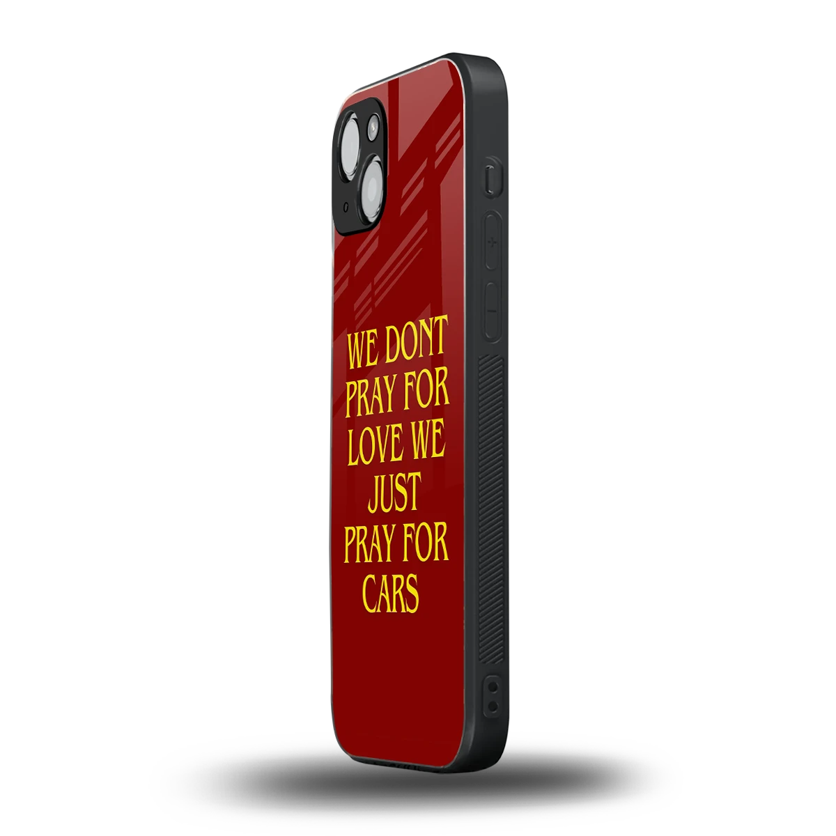 Pray For Cars iphone 15 plus mobile cover | shockproof glass phone case