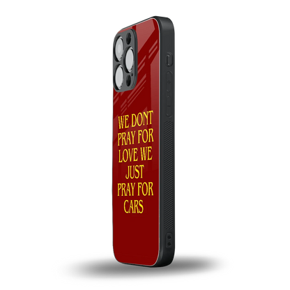 Pray For Cars iphone 15 pro max mobile cover | shockproof glass phone case