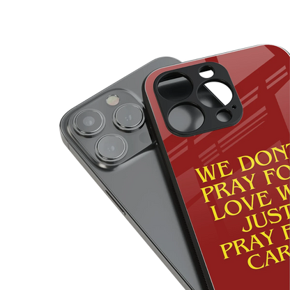 Pray For Cars stylish phone case for iphone 17 pro max | glossy glass and slim fit