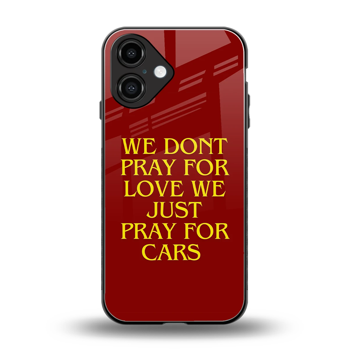 Pray For Cars back phone cover | glass case for iphone 16