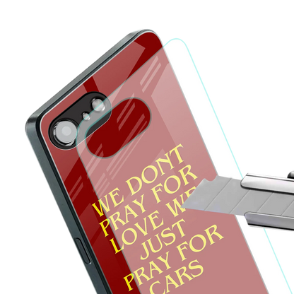 Pray For Cars stylish phone case for iphone 17e | glossy glass and slim fit
