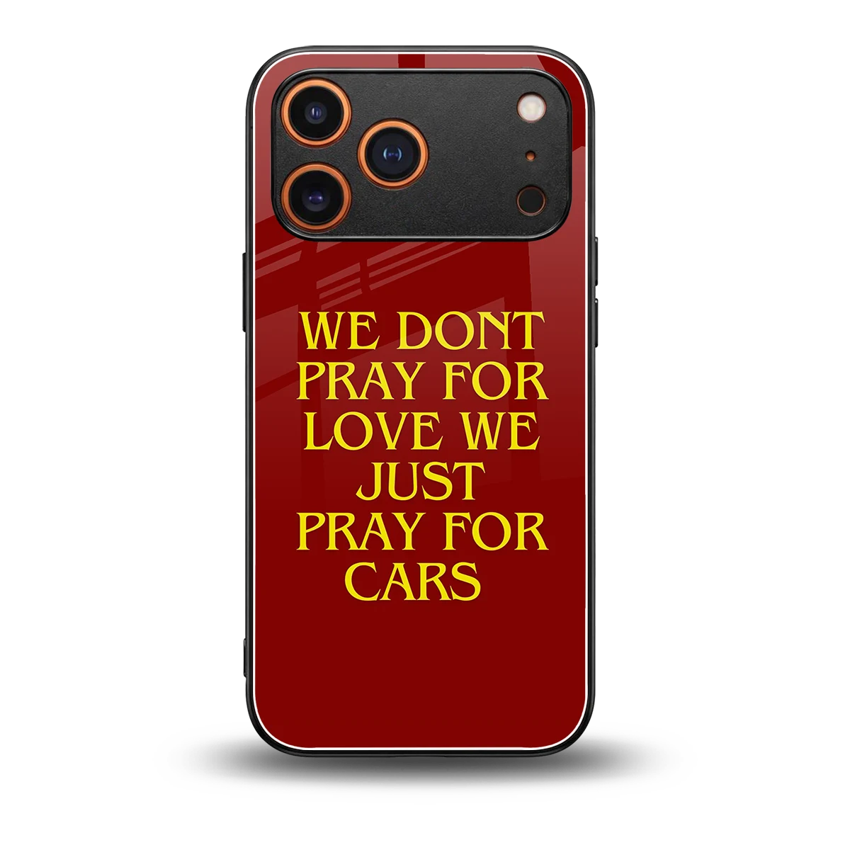 Pray For Cars back phone cover | glass case for iphone 17 pro max