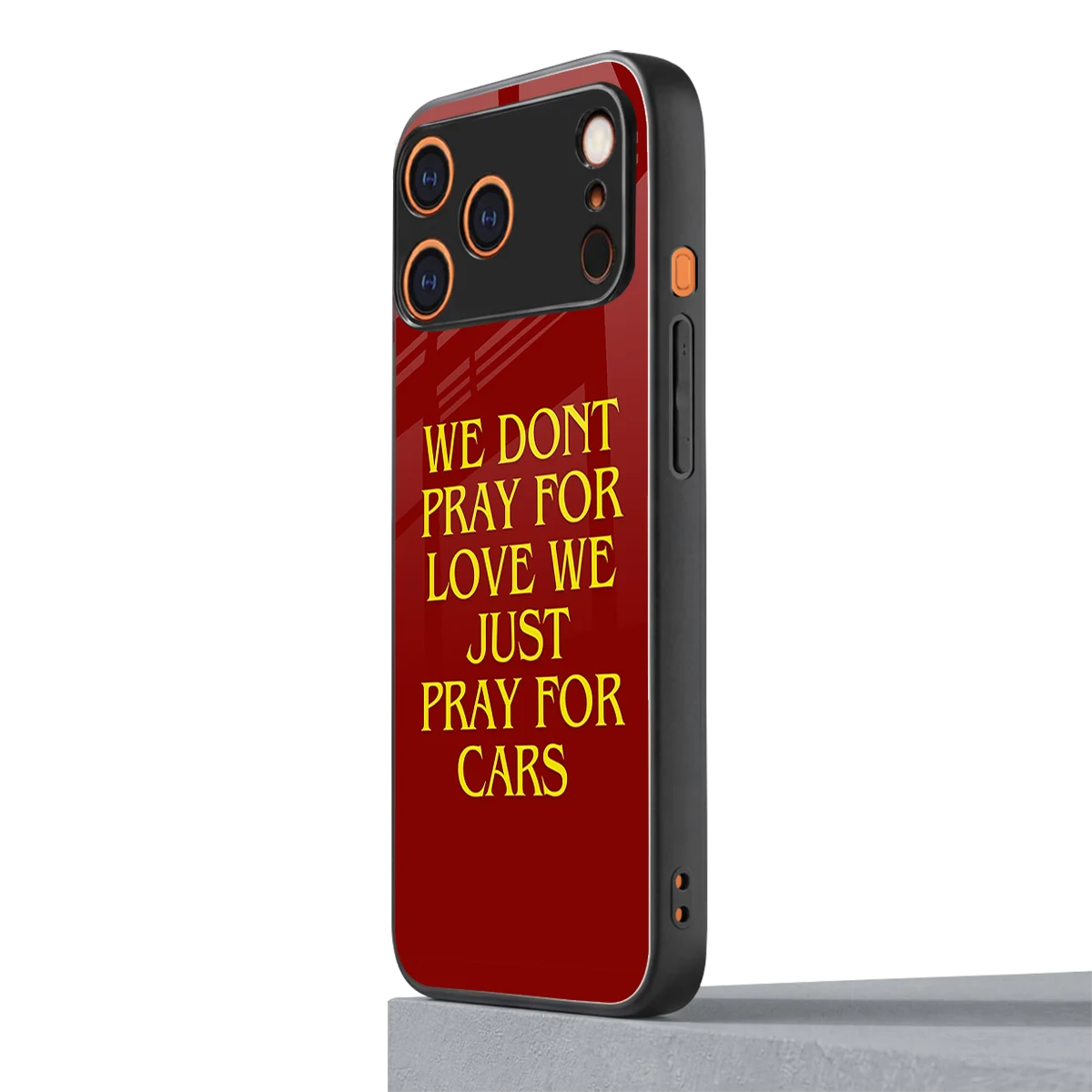 Pray For Cars iphone 17 pro max mobile cover | shockproof glass phone case