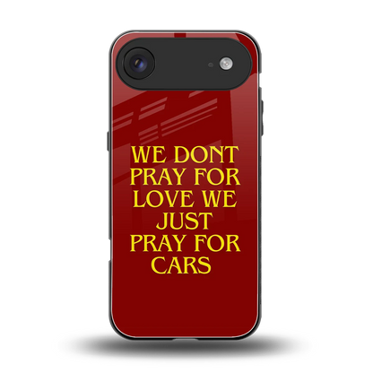 Pray For Cars back phone cover | glass case for iphone air