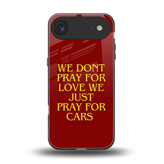 Pray For Cars back phone cover | glass case for iphone air