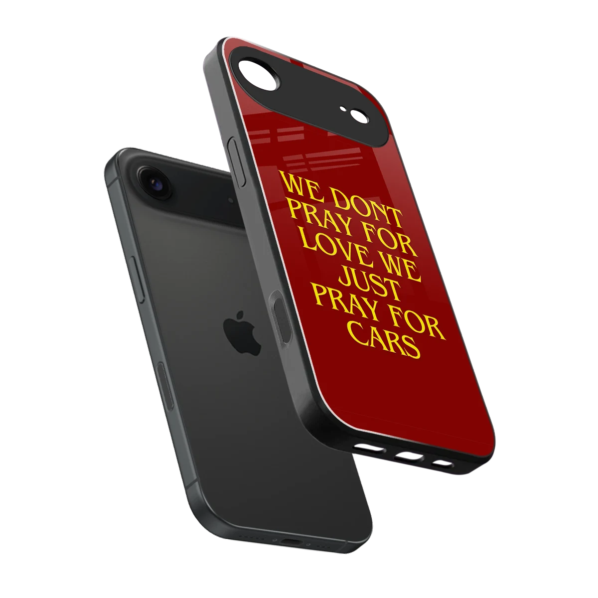 Pray For Cars sleek iphone air cover with tempered glass back and TPU edges