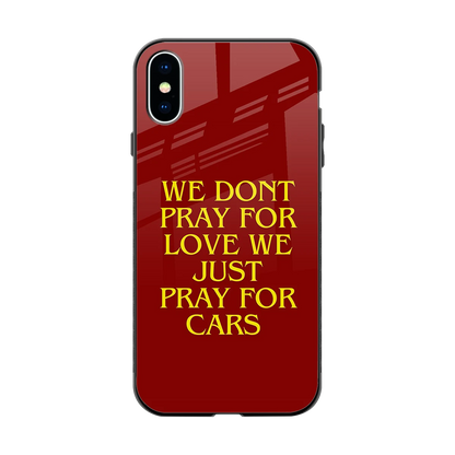 Pray For Cars back phone cover | glass case for iphone xs