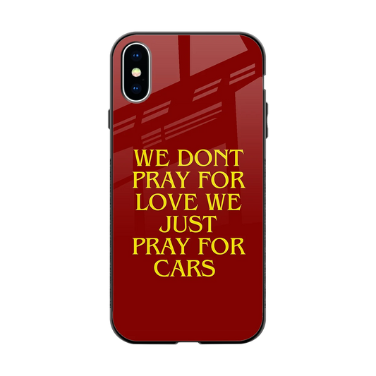Pray For Cars back phone cover | glass case for iphone xs