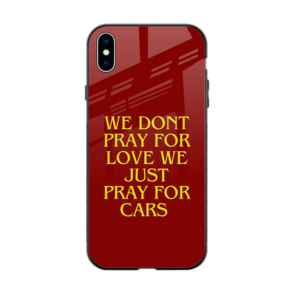 Pray For Cars back phone cover | glass case for iphone xs max