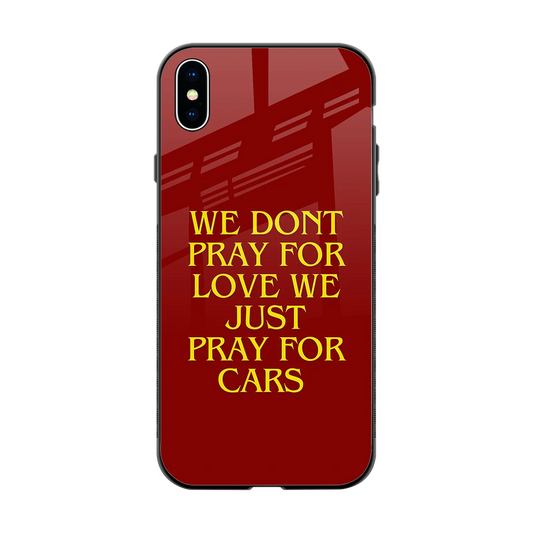 Pray For Cars back phone cover | glass case for iphone xs max