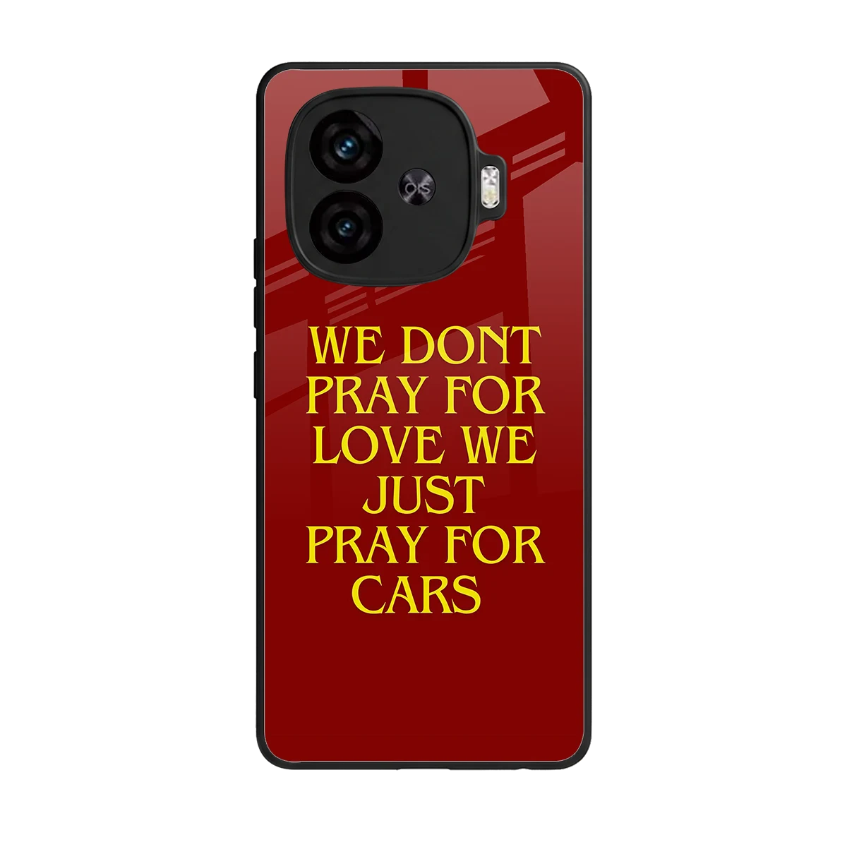 Pray For Cars back phone cover | glass case for iqoo neo 10r 5g