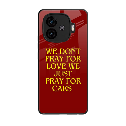 Pray For Cars back phone cover | glass case for iqoo neo 10r 5g