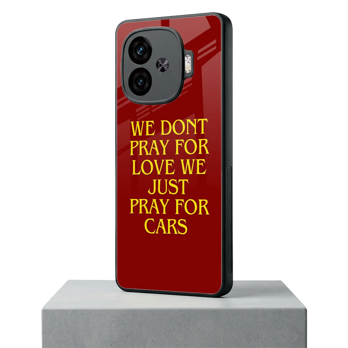 Pray For Cars iqoo neo 10r 5g mobile cover | shockproof glass phone case