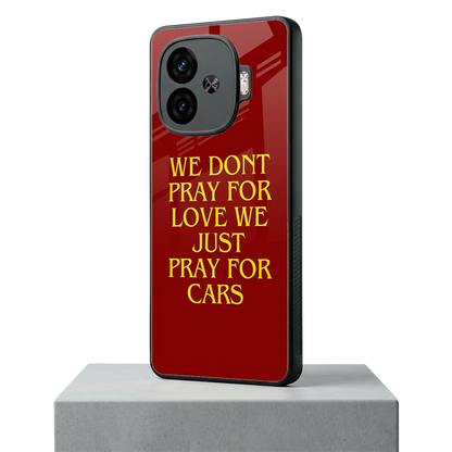 Pray For Cars iqoo neo 10r 5g mobile cover | shockproof glass phone case