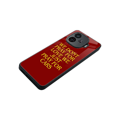 Pray For Cars stylish phone case for iqoo neo 10r 5g | glossy glass and slim fit