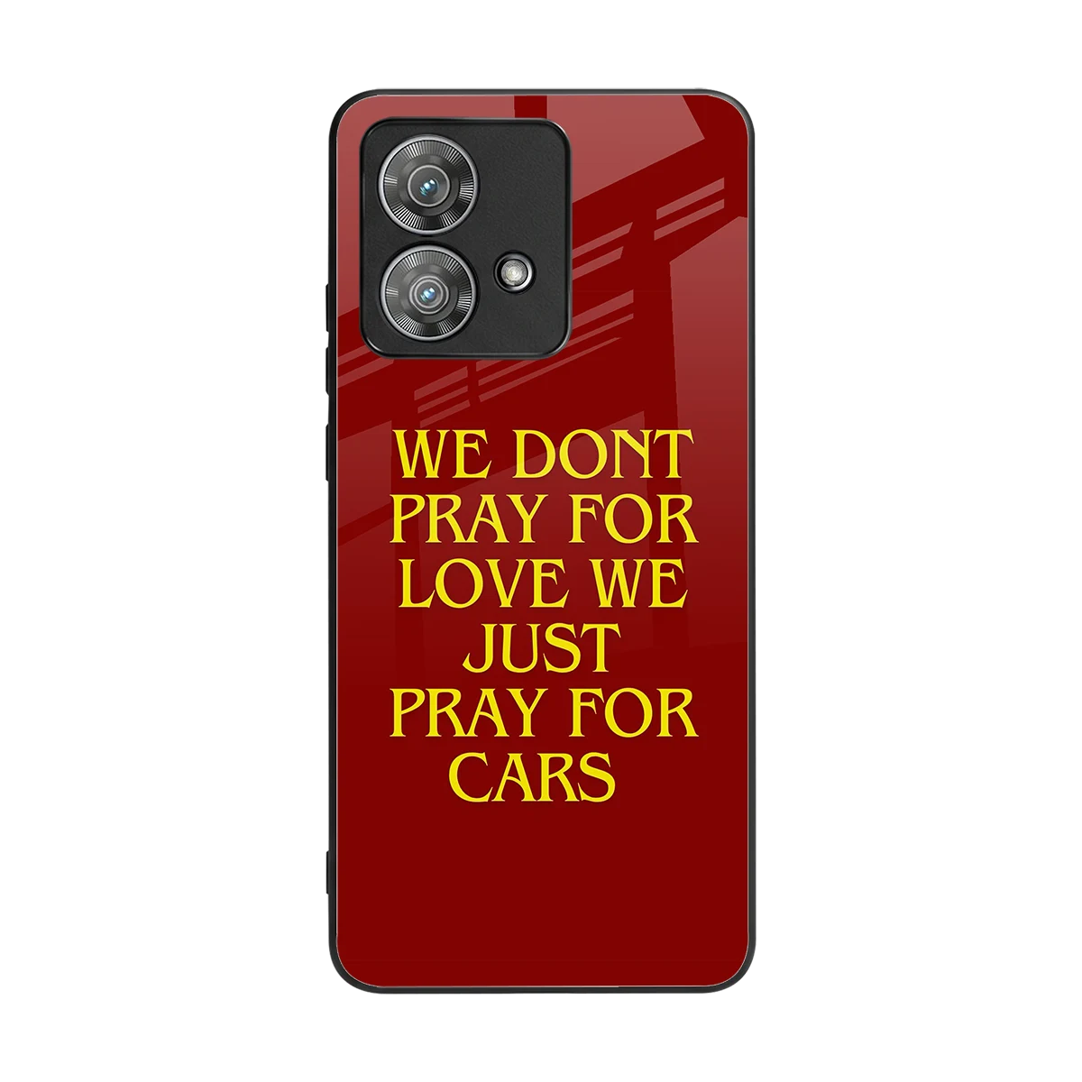 Pray For Cars back phone cover | glass case for motorola edge 40 neo 5g