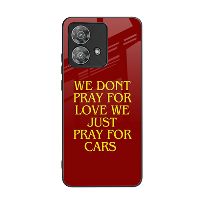 Pray For Cars back phone cover | glass case for motorola edge 40 neo 5g