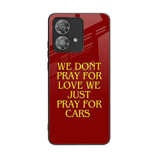 Pray For Cars back phone cover | glass case for motorola edge 40 neo 5g
