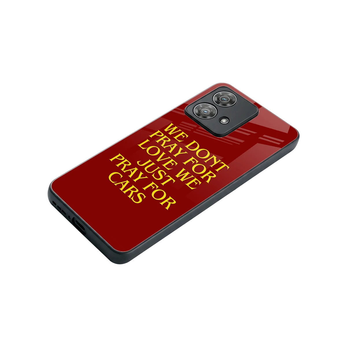 Pray For Cars stylish phone case for motorola edge 40 neo 5g | glossy glass and slim fit