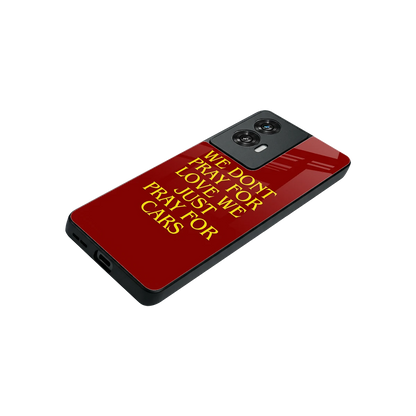 Pray For Cars stylish phone case for motorola edge 50 fusion | glossy glass and slim fit