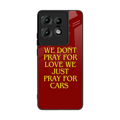 Pray For Cars back phone cover | glass case for motorola edge 50 pro