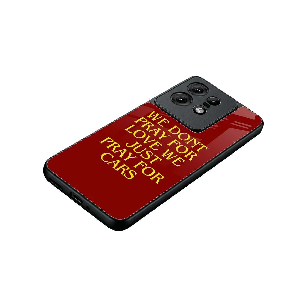 Pray For Cars stylish phone case for motorola edge 50 pro | glossy glass and slim fit