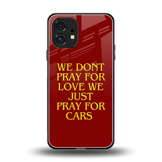 Pray For Cars back phone cover | glass case for nothing phone 1