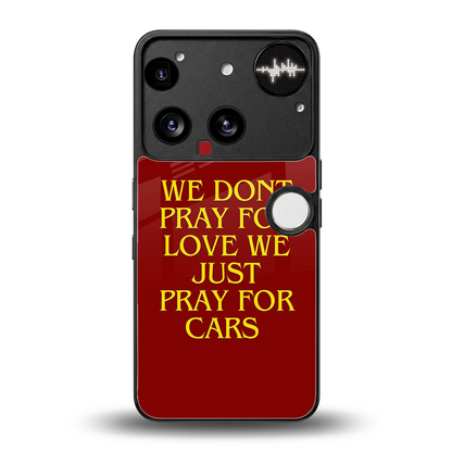 Pray For Cars back phone cover | glass case for nothing phone 3