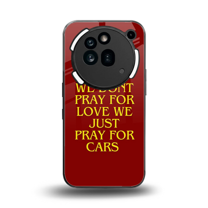 Pray For Cars back phone cover | glass case for nothing phone 3a pro