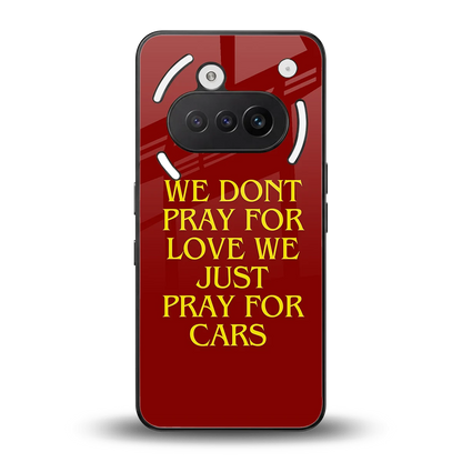 Pray For Cars back phone cover | glass case for nothing phone 3a