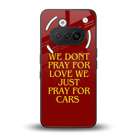 Pray For Cars back phone cover | glass case for nothing phone 3a