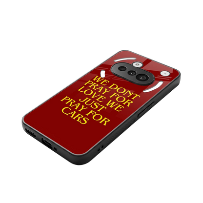 Pray For Cars stylish phone case for nothing phone 3a | glossy glass and slim fit