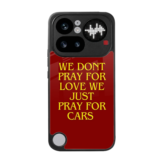 Pray For Cars back phone cover | glass case for nothing phone 4a pro