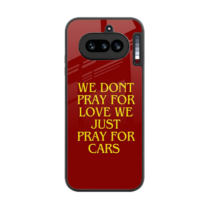 Pray For Cars back phone cover | glass case for nothing phone 4a