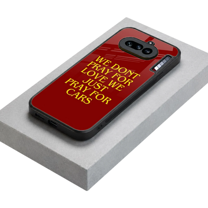 Pray For Cars stylish phone case for nothing phone 4a | glossy glass and slim fit