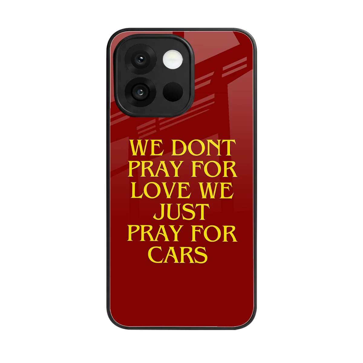 Pray For Cars back phone cover | glass case for oneplus 13s
