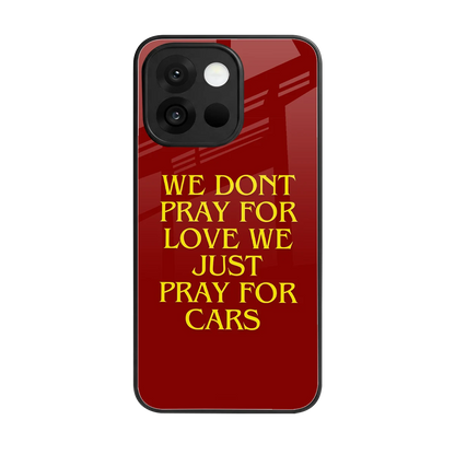 Pray For Cars back phone cover | glass case for oneplus 13s