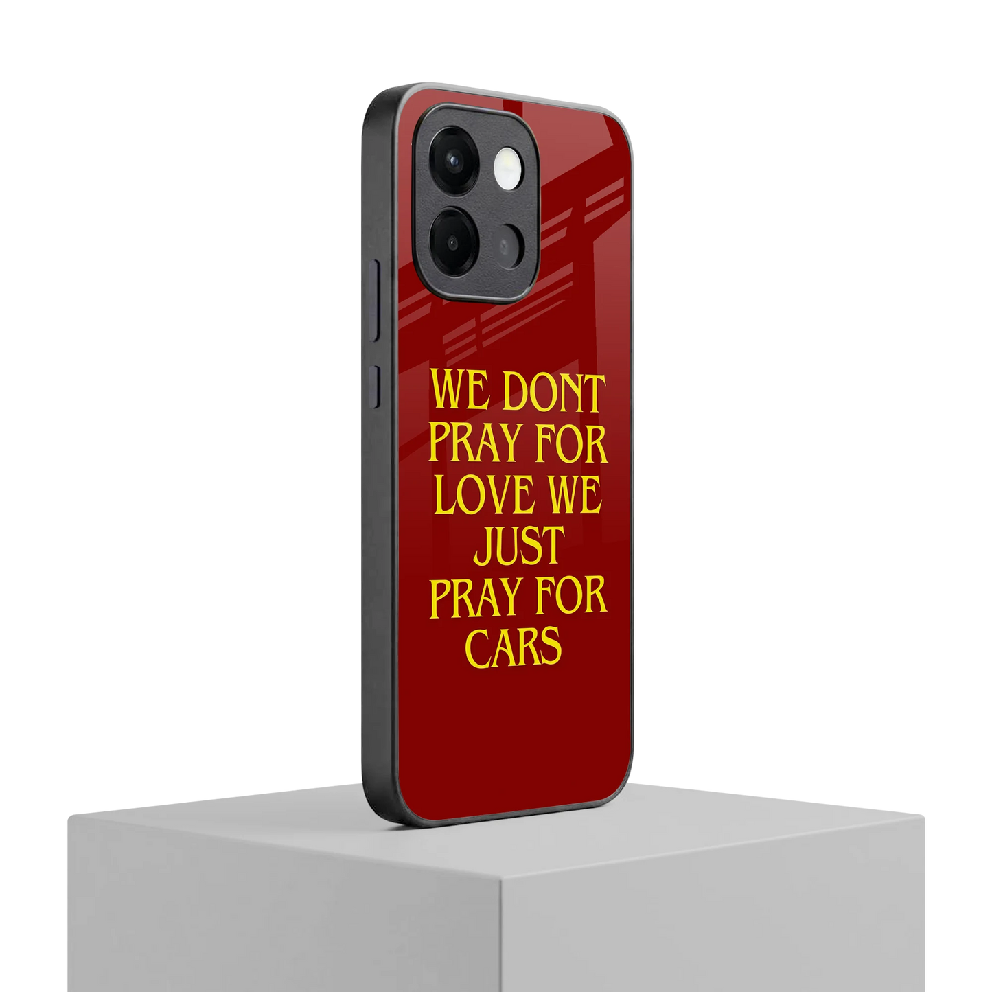 Pray For Cars oneplus 13s mobile cover | shockproof glass phone case