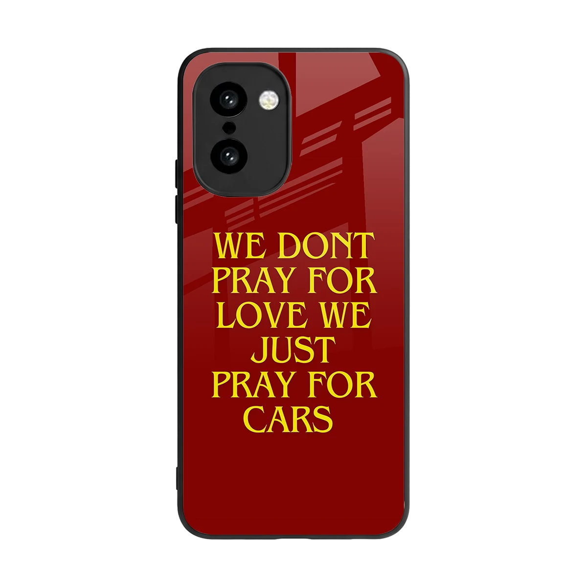 Pray For Cars back phone cover | glass case for oneplus 15r