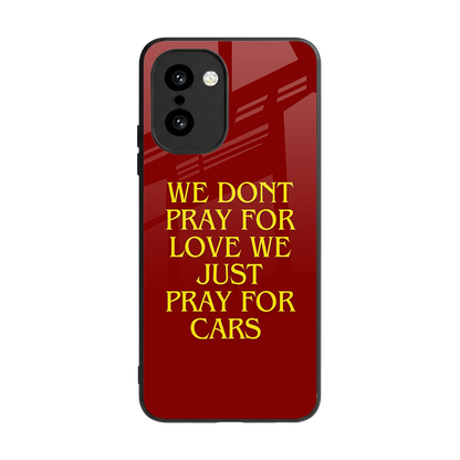 Pray For Cars back phone cover | glass case for oneplus 15r