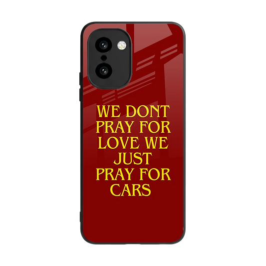 Pray For Cars back phone cover | glass case for oneplus 15r