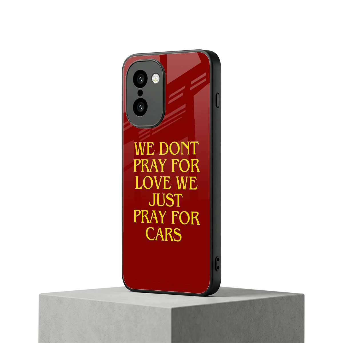 Pray For Cars oneplus 15r mobile cover | shockproof glass phone case