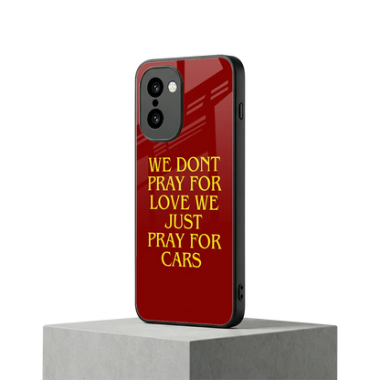 Pray For Cars oneplus 15r mobile cover | shockproof glass phone case
