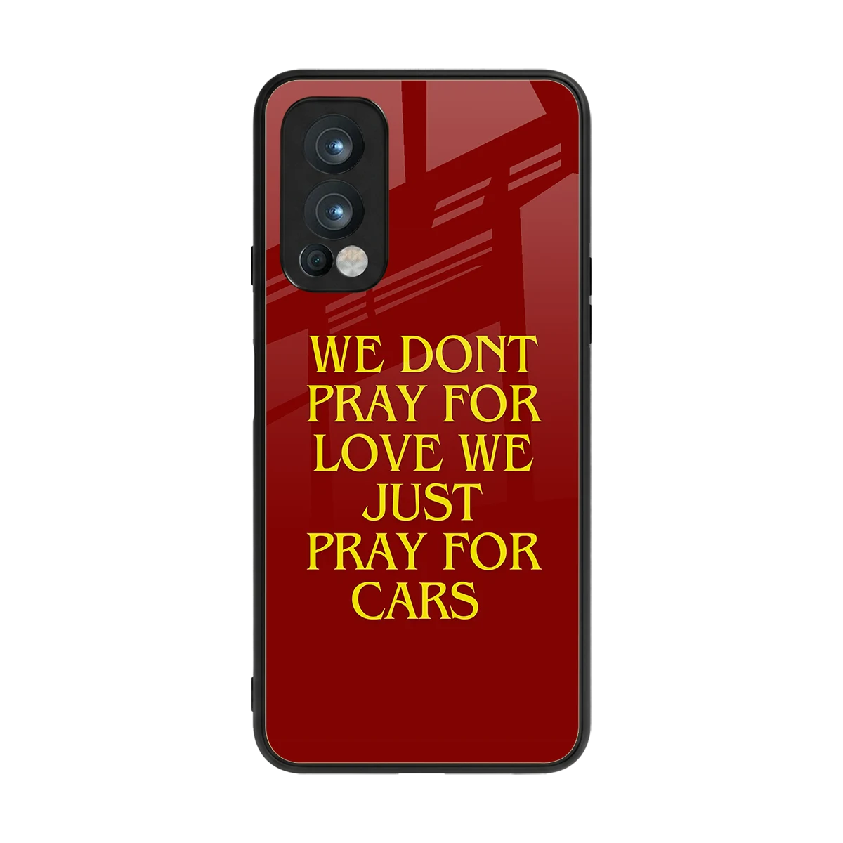 Pray For Cars back phone cover | glass case for oneplus nord 2