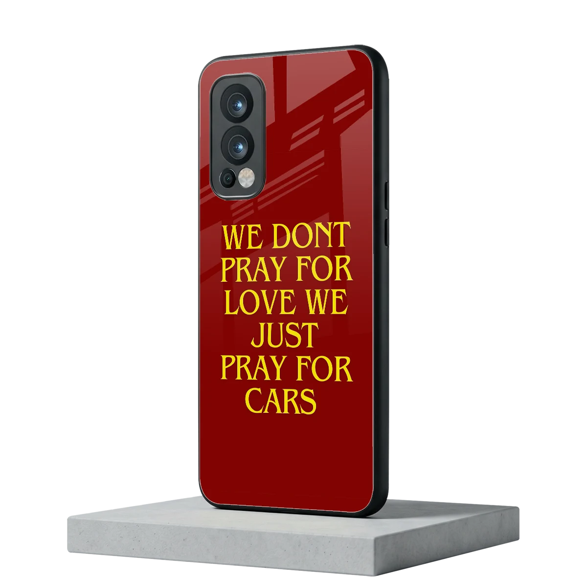 Pray For Cars oneplus nord 2 mobile cover | shockproof glass phone case