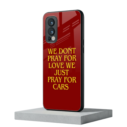 Pray For Cars oneplus nord 2 mobile cover | shockproof glass phone case