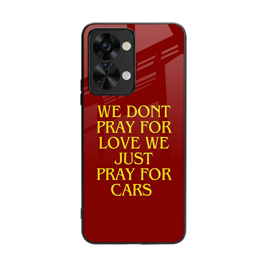 Pray For Cars back phone cover | glass case for oneplus nord 2t