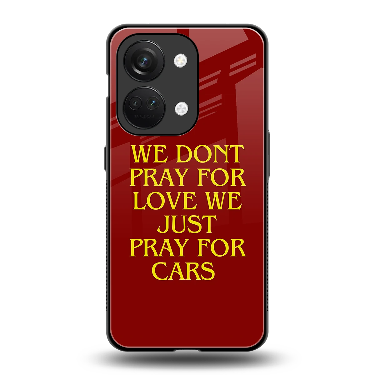 Pray For Cars back phone cover | glass case for oneplus nord 3