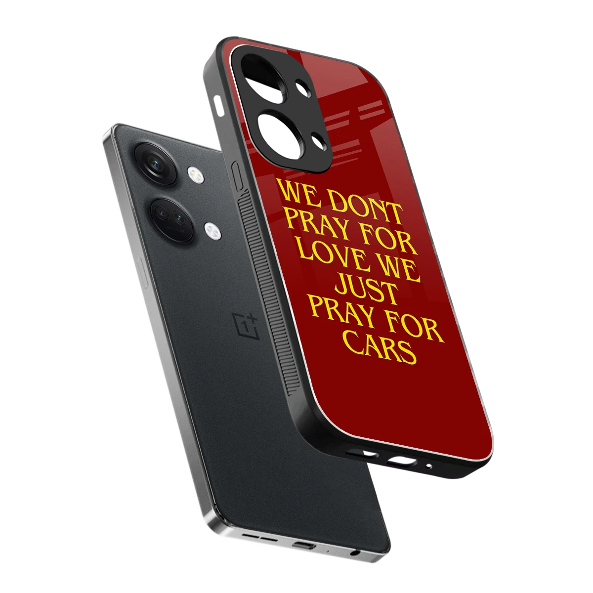 Pray For Cars sleek oneplus nord 3 cover with tempered glass back and TPU edges